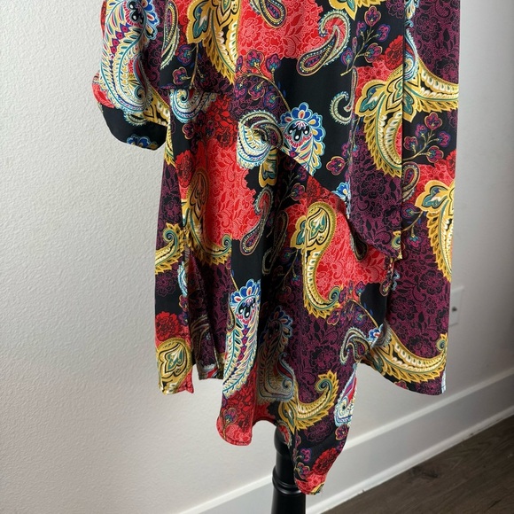 New York Collection Woman Paisley Tunic Blouse Size 1X - Picture 4 of 14